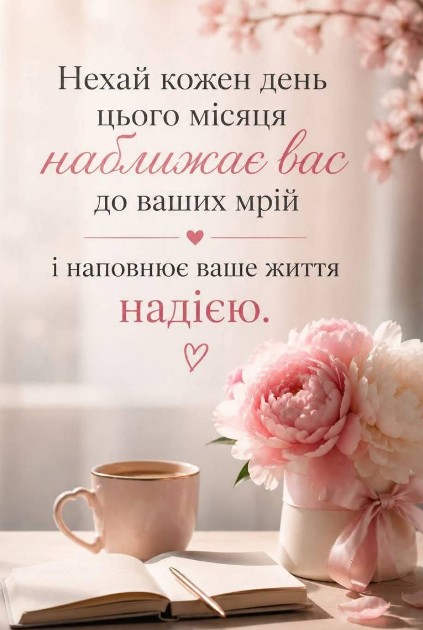 Листівка з побажанням натхнення та мрій