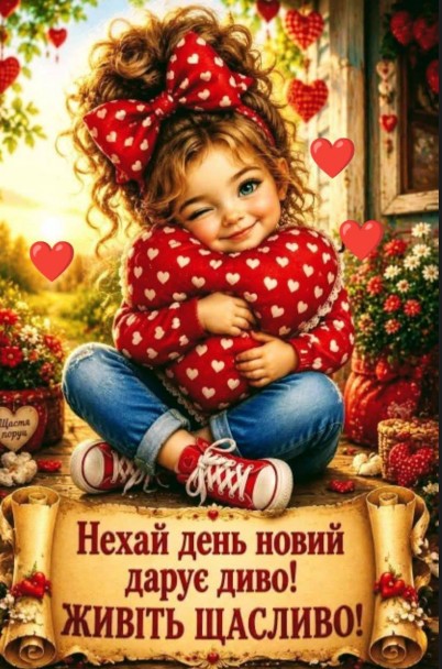 Листівка з побажанням щастя та дива