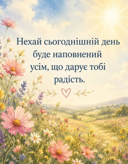Листівка з побажанням радості 