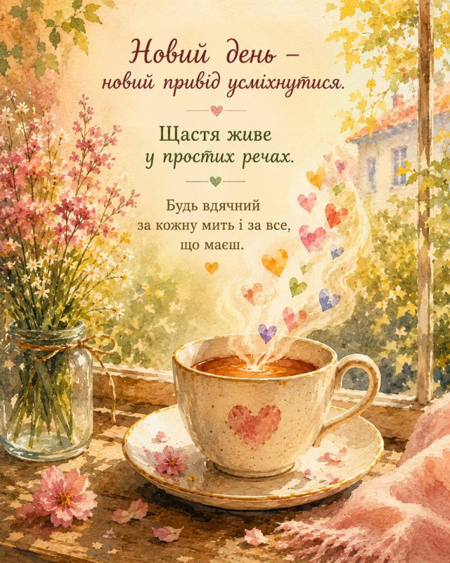 Новий день - новий привід усміхнутися.