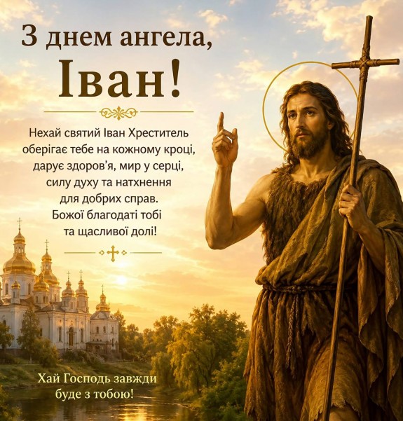 З Днем ангела Івана: гарне привітання
