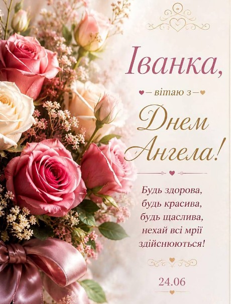 З Днем ангела Іванки на 24 червня