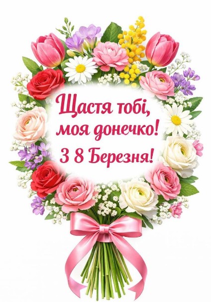 Доня, з 8 березня тебе!