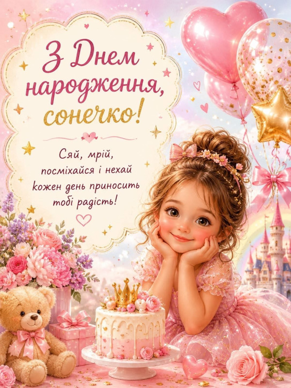 З Днем народження для дівчинки
