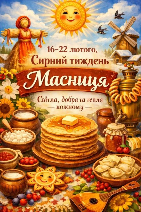 Масниця 16 - 22 лютого, вітаємо!