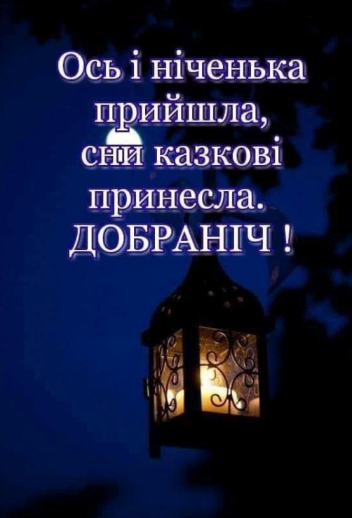 Ось і ніченька прийшла, сни казкові принесла. Добраніч!