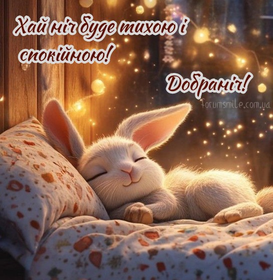 Доброї та спокійної вам ночі! На добраніч!