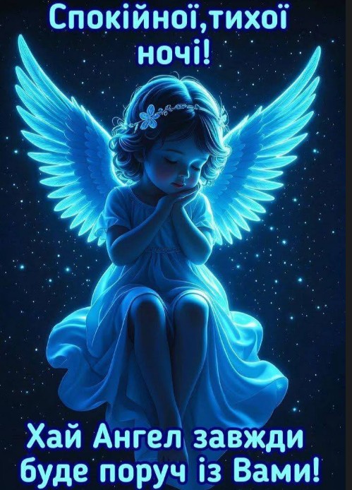 Хай Ангел буде поруч з вами! Тихої ночі!