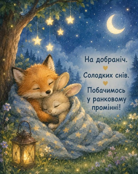 На добраніч! Солодких снів!
