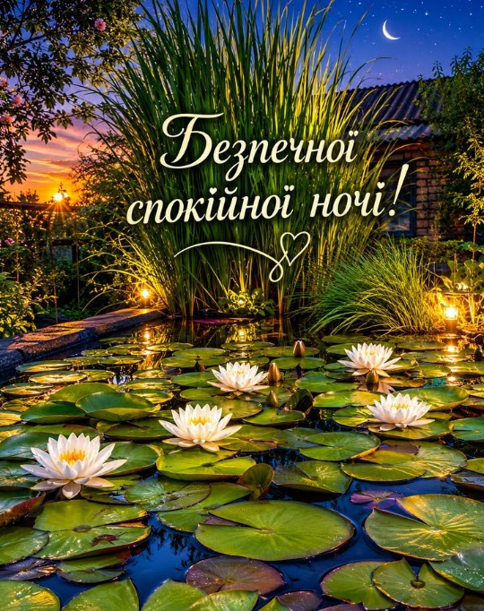 Листівка Безпечної спокійної ночі 