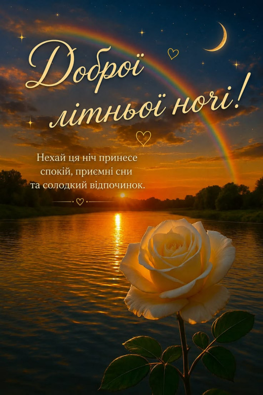 Листівка Доброї літньої ночі