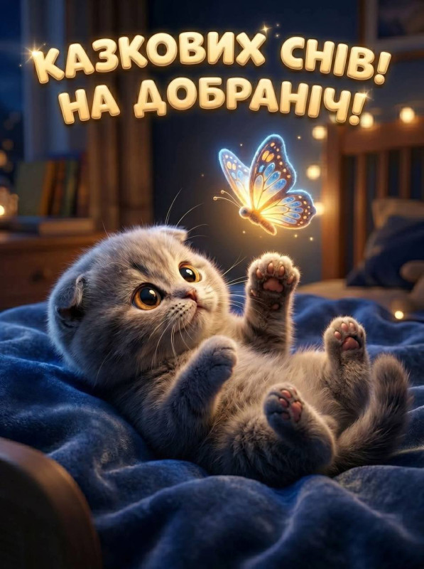 Листівка Казкових снів та на добраніч 