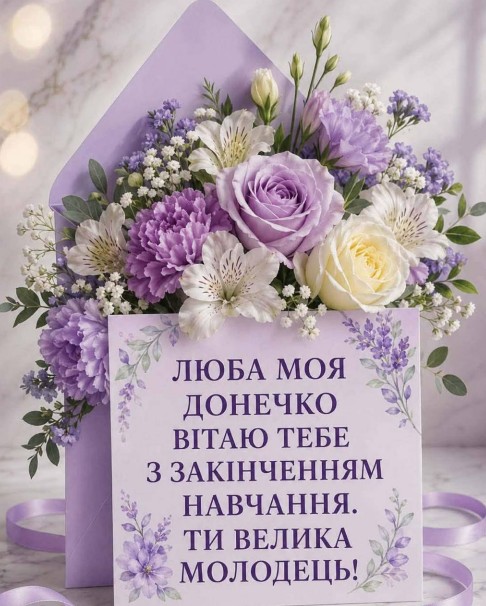 З закінченням навчання, доню!
