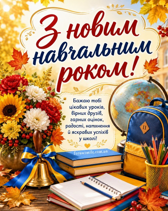 Вітаю тебе З новим навчальним роком!