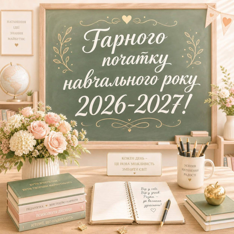 Листівка до початку навчального року 2026-2027