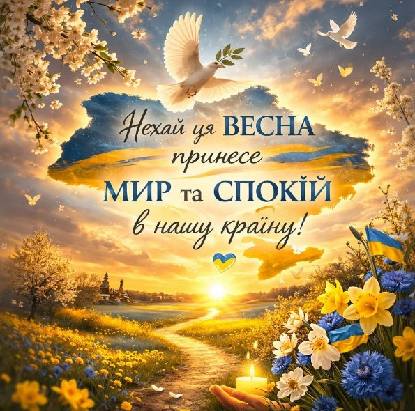 Бажаю, щоб весна принесла мир і спокій у кожну хату!