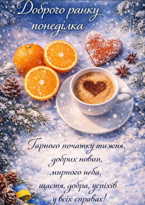 Доброго раночку понеділка!