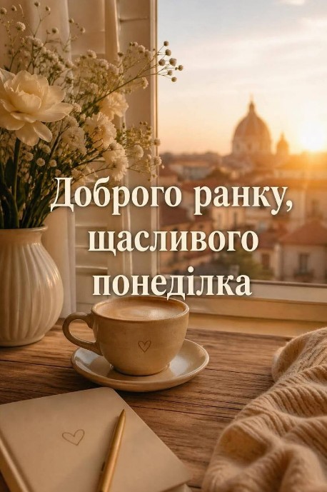 Доброго ранку та щасливого понеділка