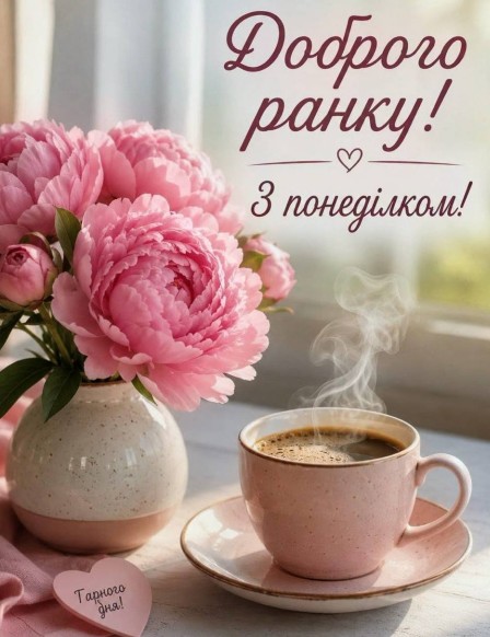 Доброго ранку з понеділком 