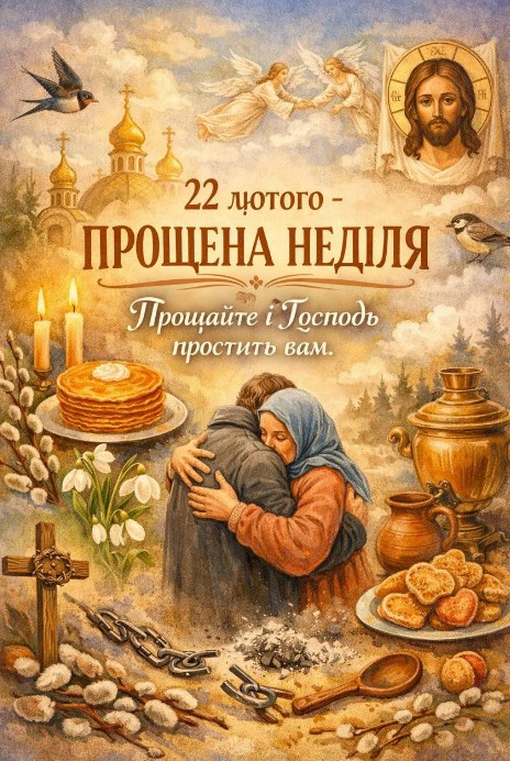 22 лютого прощена неділя 