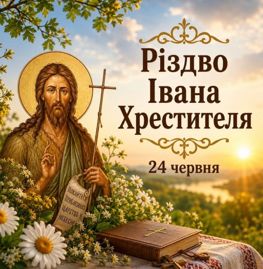 Листівка на Різдво Івана Хрестителя — 24 червня