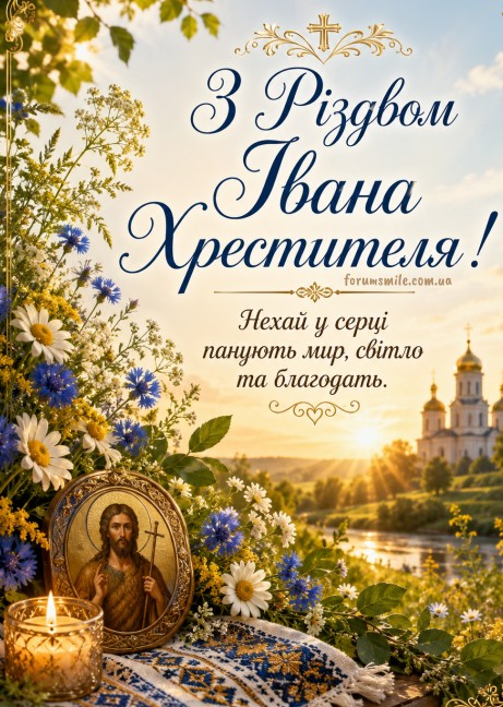 З Різдвом Івана Хрестителя з квітами