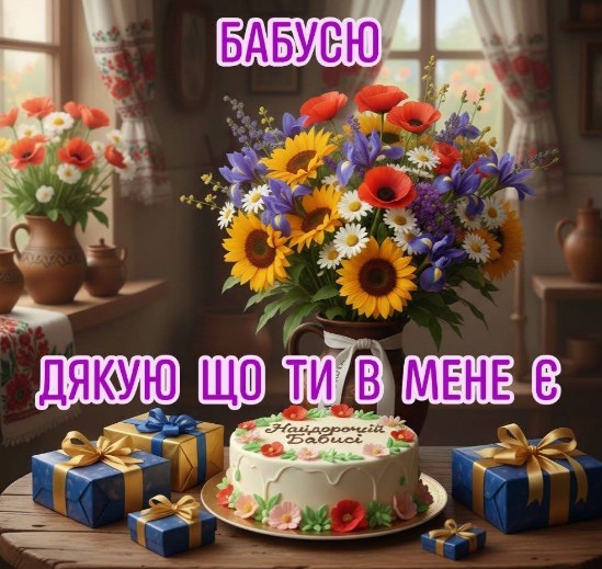 З днем бабусі! Бабусю, люблю тебе!