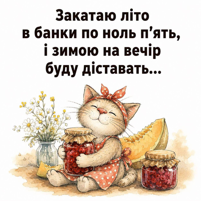Листівка Закатаю літо в банки