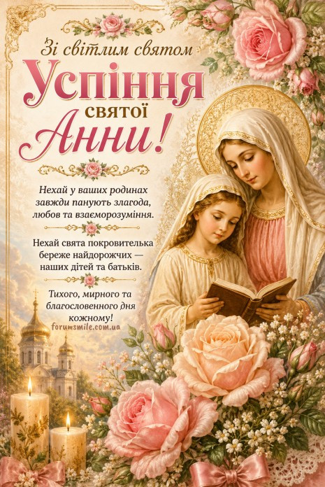 Листівка з Успінням святої Анни