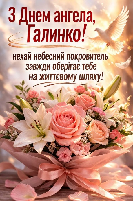 Вітаю з іменинами Галини!