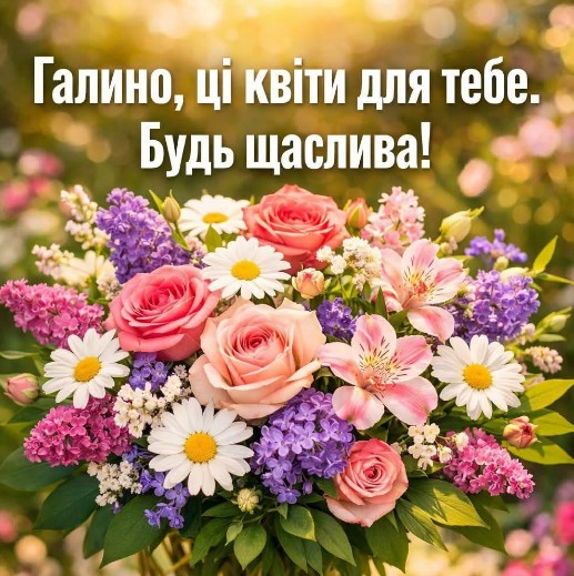 Привітання з днем ангела Галини.