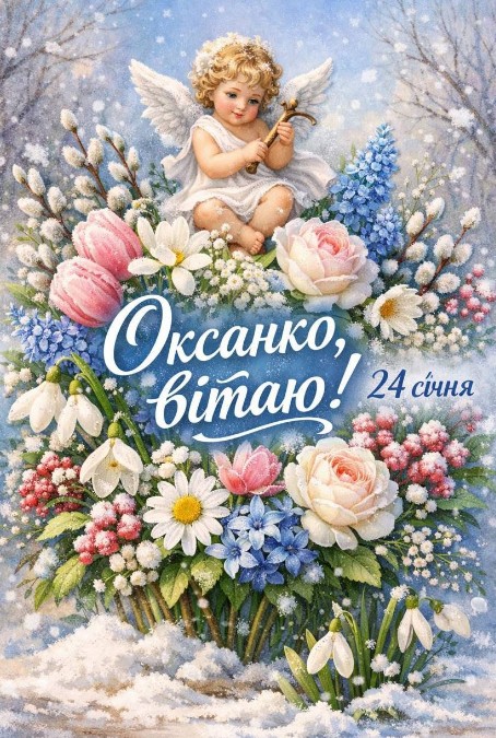 Вітаю з твоїм днем, Оксана! Хай Ангел тебе береже і захищає!