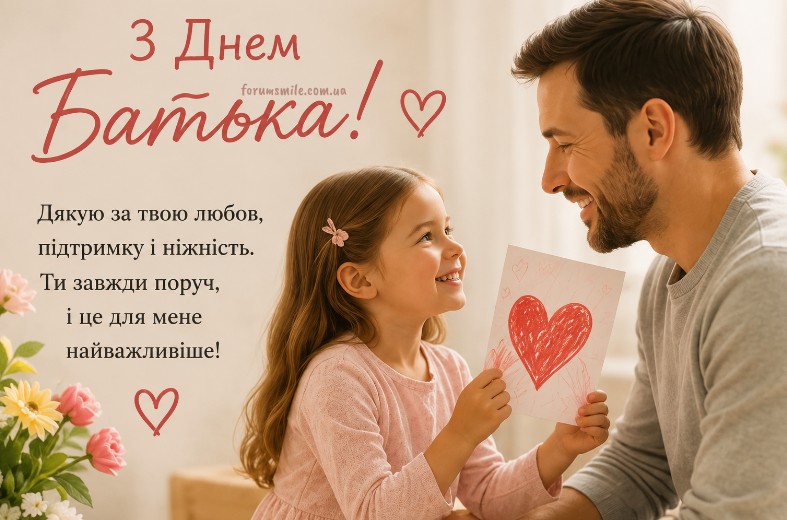 Зворушливе привітання татусеві, з днем батька
