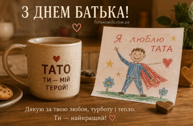 Листівка на День батька