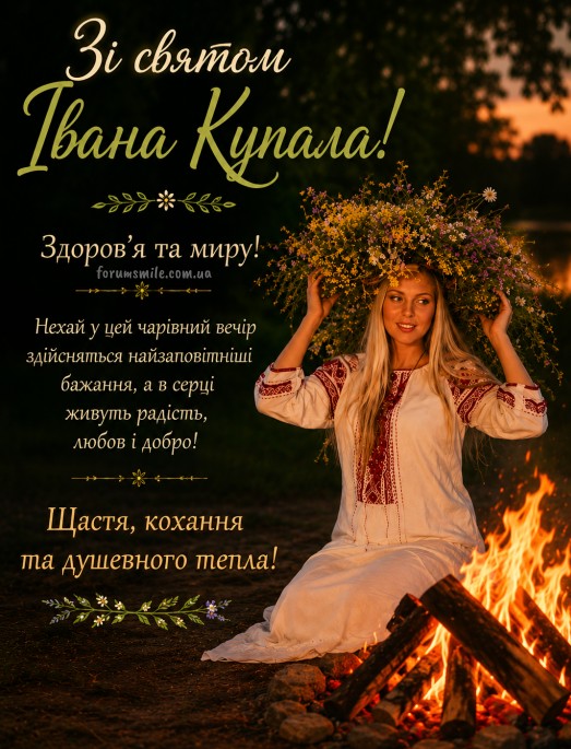 Зі святом Івана Купала — привітання