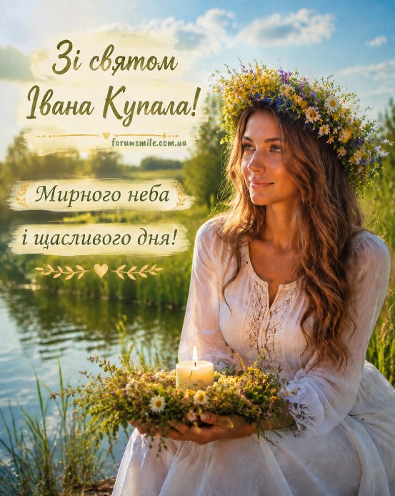 Зі святом Івана Купала! Мирного неба і щасливого дня!