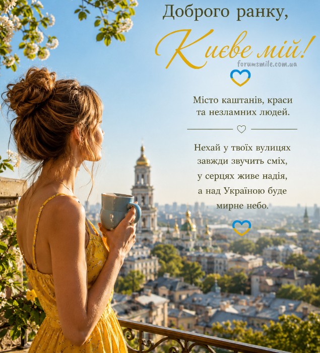 Листівка Доброго ранку Києве мій 