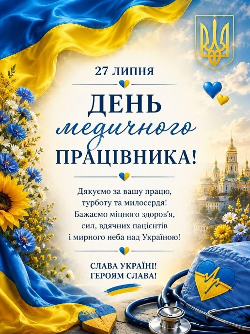 Листівка на День медичного працівника України
