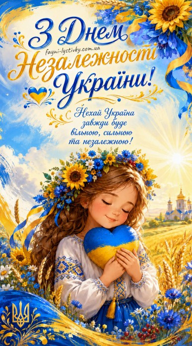 З Днем Незалежності України! Єдності, миру та світлого майбутнього Україні!