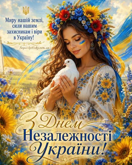 З Днем Незалежності України! Нехай над Україною завжди буде мирне небо!