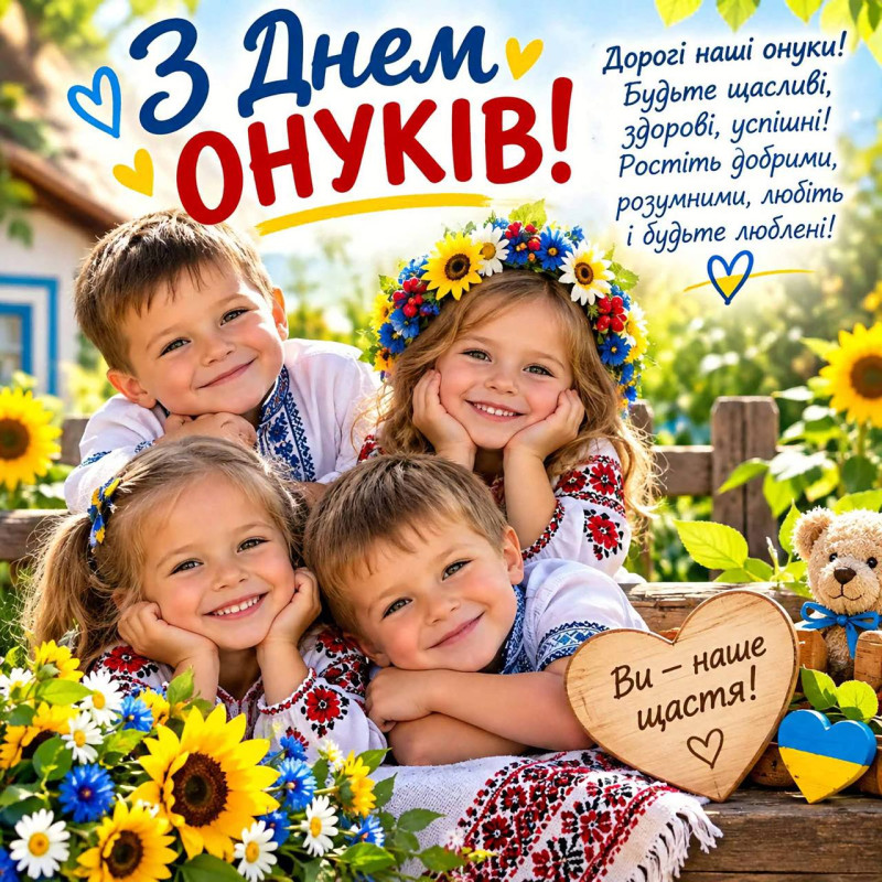 Листівка З Днем онуків: теплі привітання для онуків