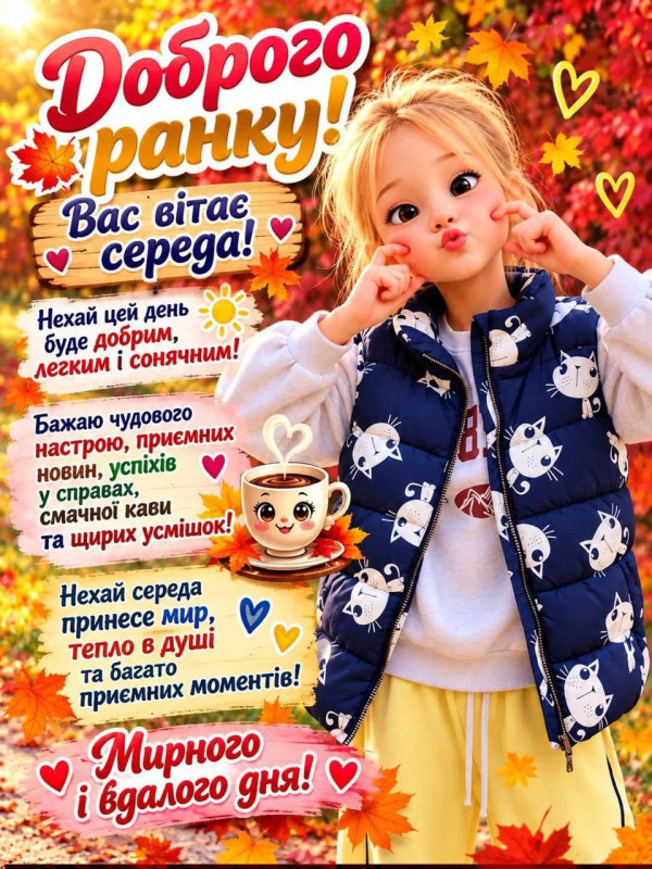Доброго ранку та гарної середи