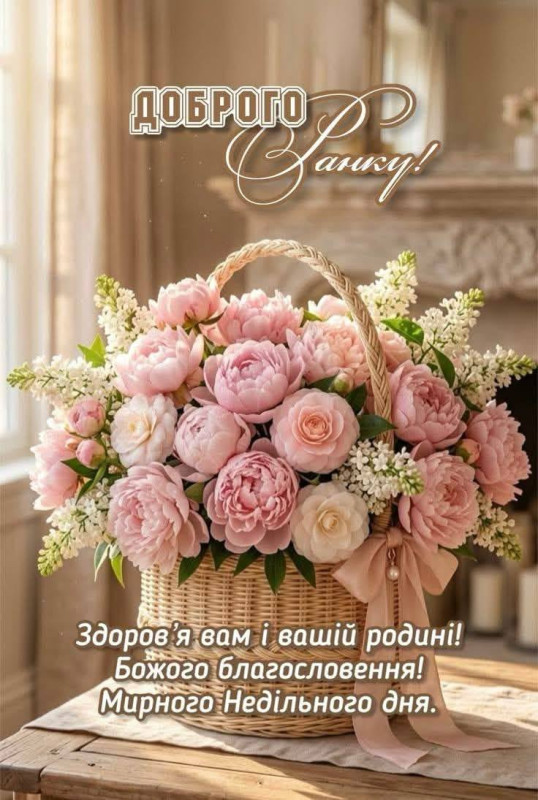 Доброго ранку та побажання мирної неділі