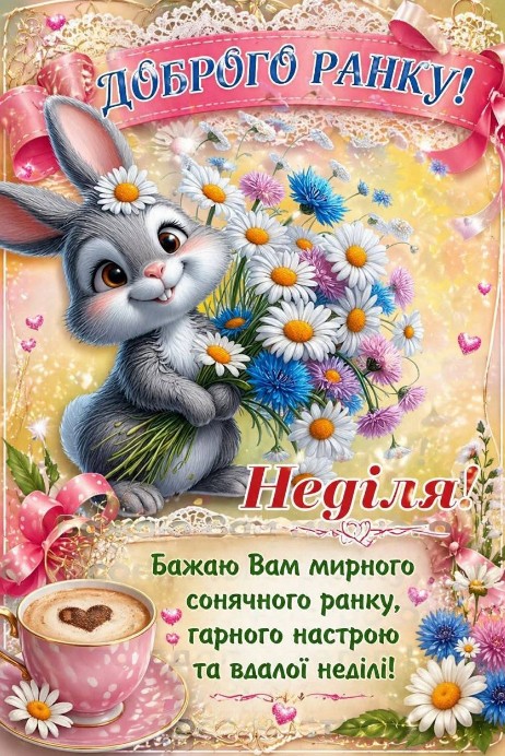 Листівка Доброго ранку, Неділя!