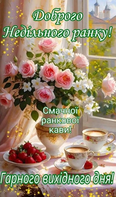 Листівка Доброго недільного ранку 