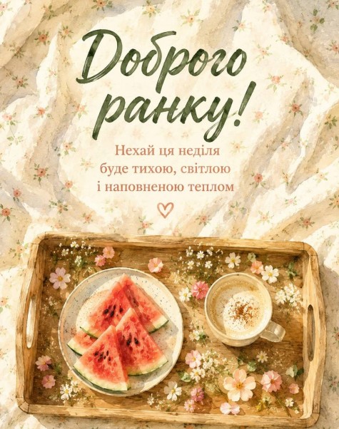Листівка Доброго ранку: недільне побажання 