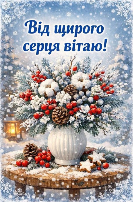 Від щирого серця вітаю з Новорічним святом! 
