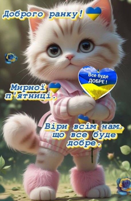 Доброго ранку та Мирної п'ятниці