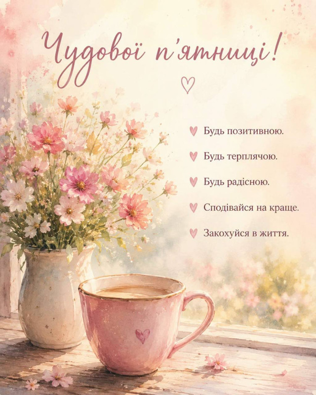 Чудової п'ятниці, гарного настрою!
