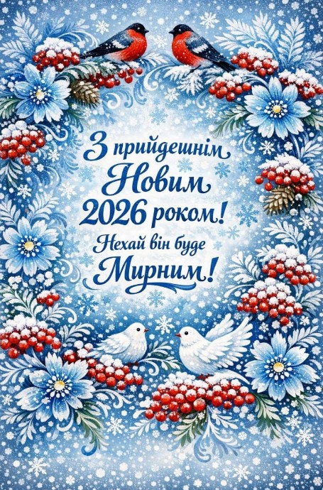З прийдешнім Новим 2026 роком! Нехай він буде мирним!